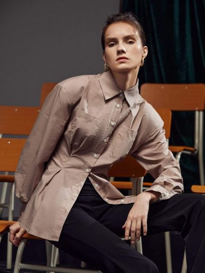 Women Classic Button Down Shirt – Elegant Tailored Casual Blouse