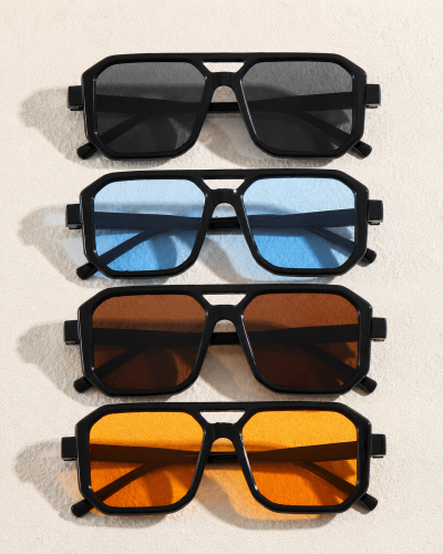 SHEIN Women Black Frame Oversized Square Sunglasses