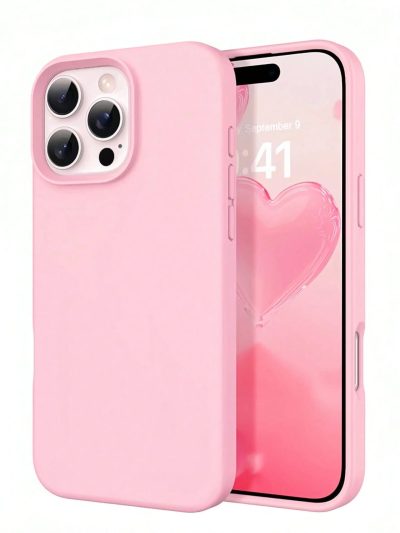 Silicone Soft Phone Case for OPPO Reno 13 F – Pink Shockproof Slim Protective Cover – Minimal Matte Full Body Case