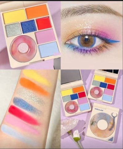 SHEGLAM Color Me Crazy Eyeshadow Palette, Bright Multi-Color Eye Makeup Palette with Shimmer Shades