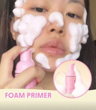 SHEGLAM Foam Primer, Pink Pump Makeup Primer for Smooth Fresh Base