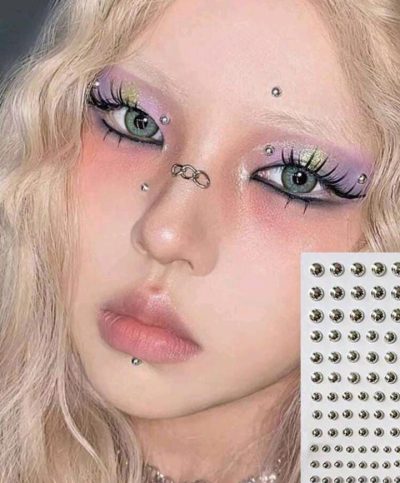 SHEIN Silver Face and Body Gem Stickers