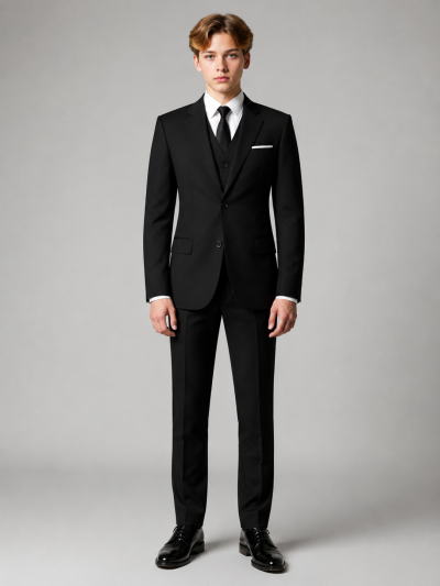 Kids Black Formal Suit Set
