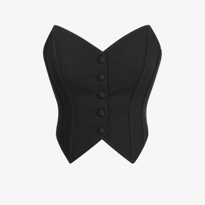Women’s Black Strapless Corset Top