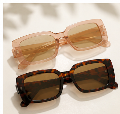 Women’s Square Frame Sunglasses Set – Pink and Tortoiseshell