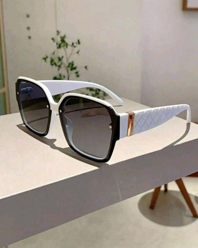 SHEIN Oversized Black and White Square Sunglasses – Fast Delivery in 5 Days