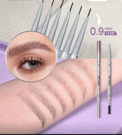 SHEGLAM 0.9mm Thin Brow Pencil – Auburn, Fine Tip Eyebrow Defining Pencil with Spoolie