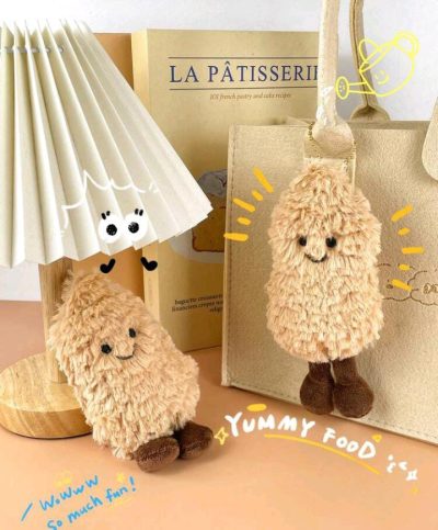 Cute Fluffy Bag Charm Keychain