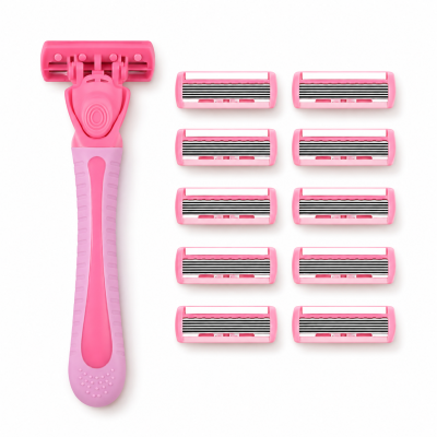 SHEIN Women’s Pink Manual Razor Set – 3 Pieces Bikini & Body Hair Removal Razors, SHEIN Fast Delivery in 5 Days