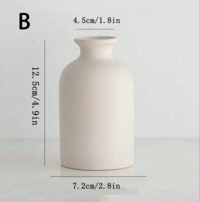SHEIN Minimal Ceramic Vase – Small Decorative Flower Vase, Fast Delivery in 5 Days