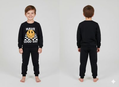 Kids Black Lounge Set – Shein Style – Delicado Fast Delivery 5 Days